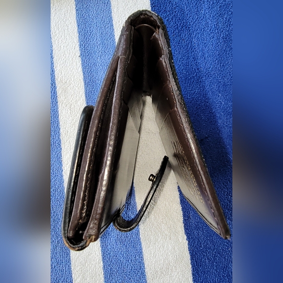 Burberry Beige/Brown Haymarket Check Coated Canvas & Leather Flap Bifold Wallet - Picture 10 of 13